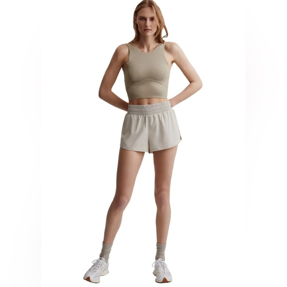 Varley Light Beige Running Shorts - Picture 1 of 7